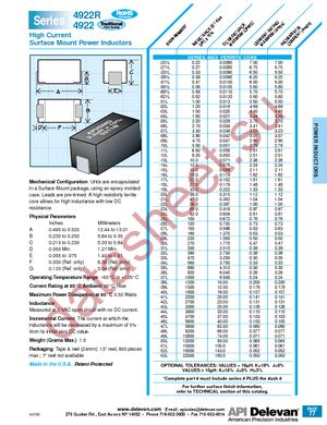 4922-01L datasheet  